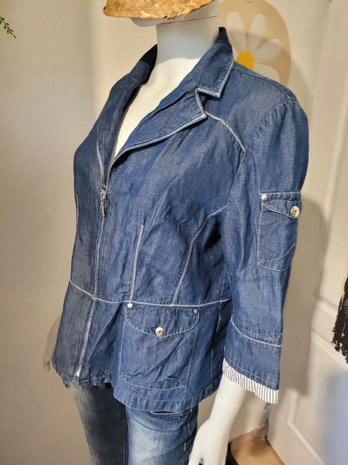 Veste chemise coton lin - photo numéro 5