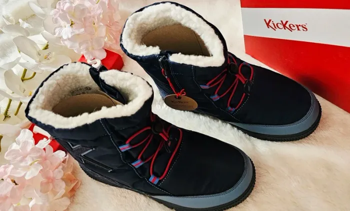 Bottes Bottines Zip Élastique Fourrées Waterproof Kickers T35 - photo numéro 2