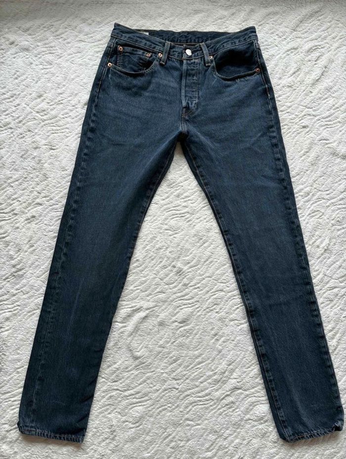 Jean levi’s lot 501 S bleu foncé homme coupe slim taille W28 38 M L32 - photo numéro 4