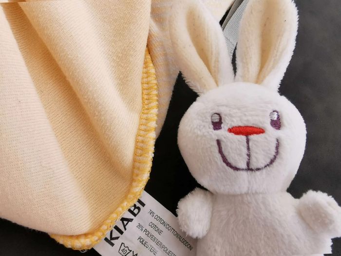 Pyjama 👣 velours ouverture devant, kiabi 0mois /50cm grenouillère - photo numéro 4