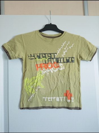 T-shirt mc vert green nature In Extenso 8 ans garçon