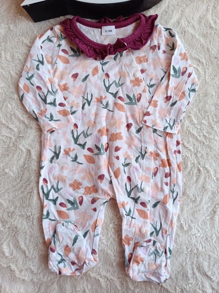 Pyjama grenouillère été léger coton Fille 0/3 mois - photo numéro 2