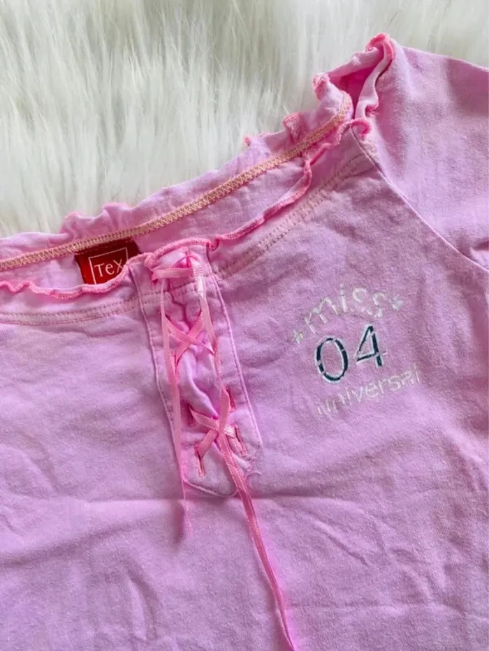 Petit top bébé fille 24 mois 2 ans Tex rose - photo numéro 2