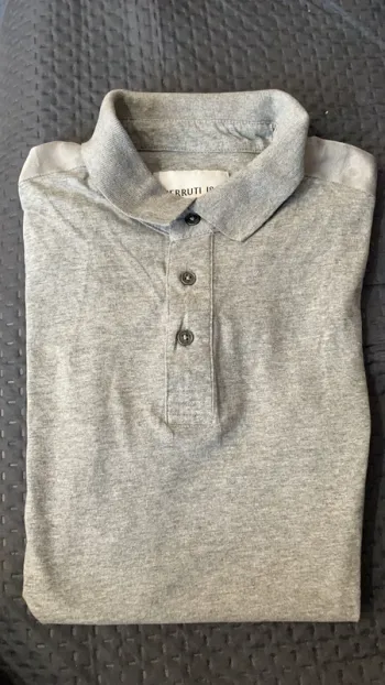 Polo gris chiné manches courtes Cerruti 1881
