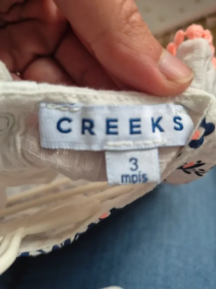 Tunique 3 mois creeks + bloomer + bandeau - photo numéro 4