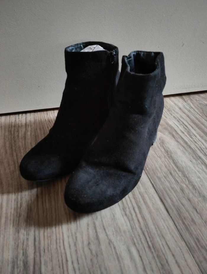 Bottines noir paillettes 37