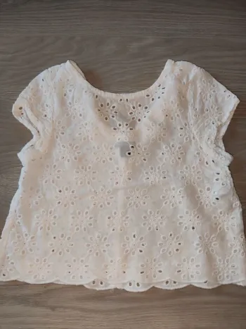 T-shirt broderie anglaise