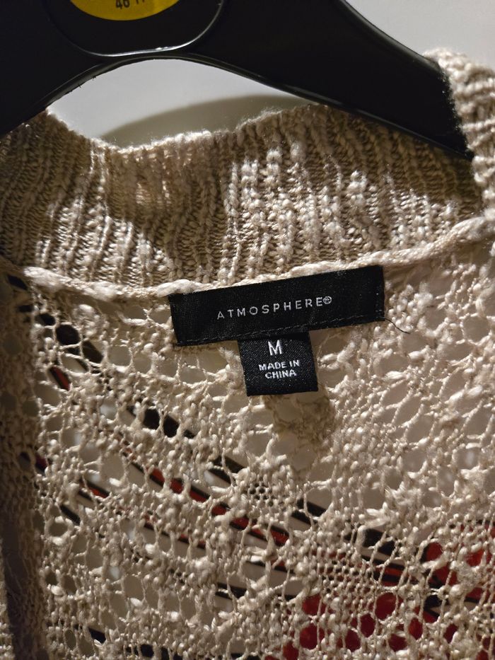 Gilet ajouré beige T.M 38/40 oversize Primark - photo numéro 2