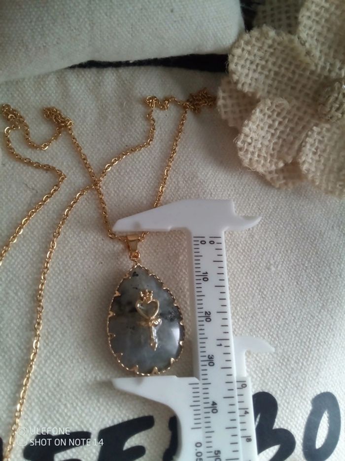 Collier Labradorite, pierre naturelle de protection - photo numéro 2