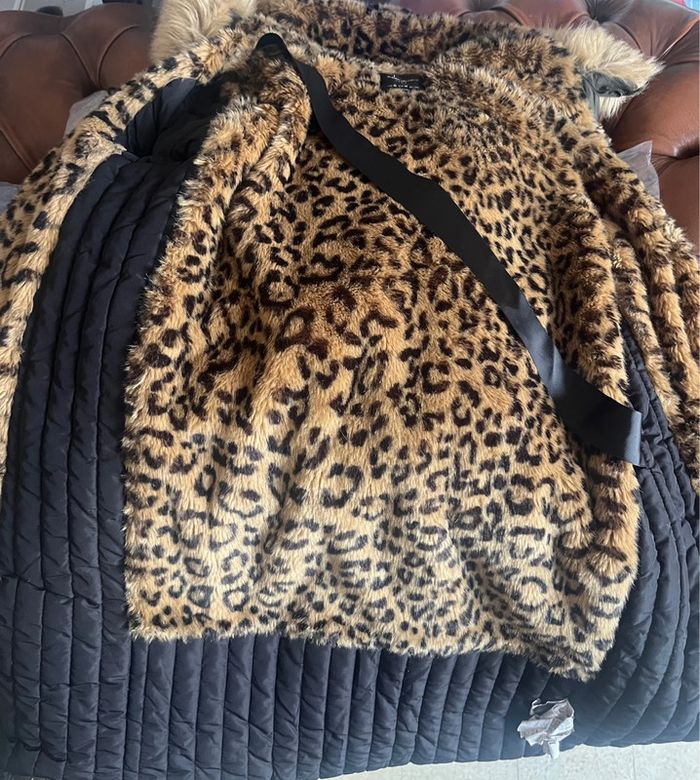 Manteau Zara Kaki Fourrure Taille M - photo numéro 8