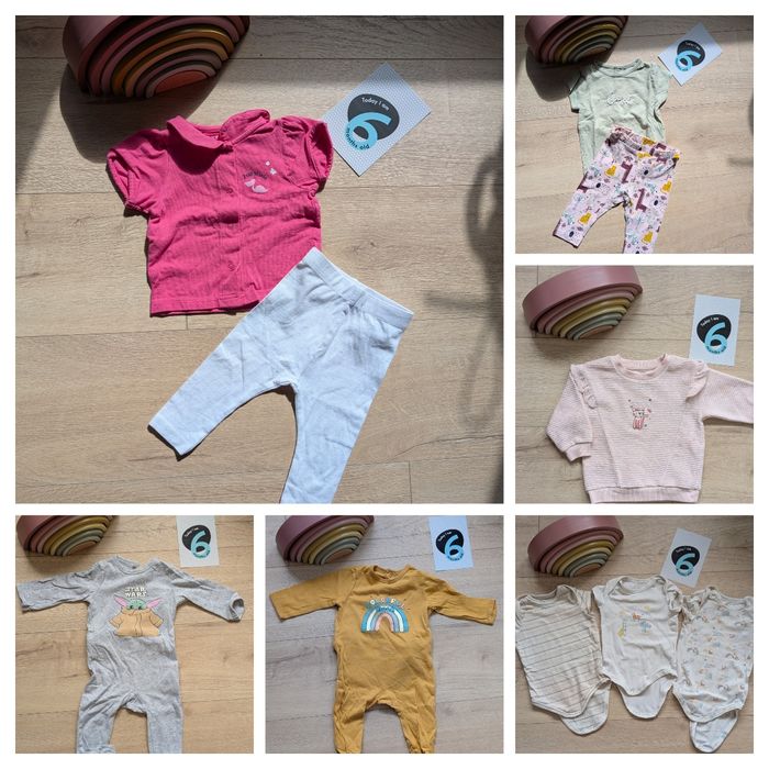 Lot 23 pièces été demi saison fille 6 mois