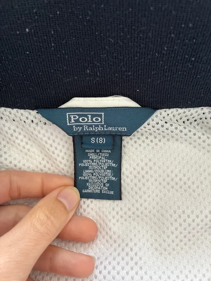 Veste zip blanche Ralph Lauren 6/7 ans en très bon état - photo numéro 13