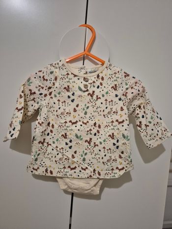 Tee-shirt avec Body intégré Tape à l'œil taille 6 mois