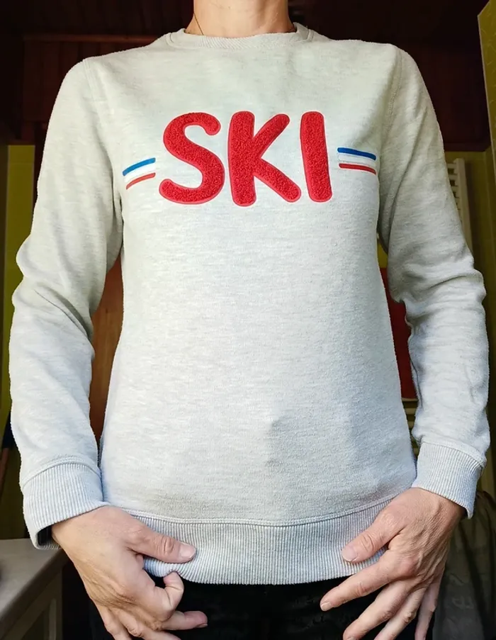 Sweat femme beige Ski Damart - photo numéro 3