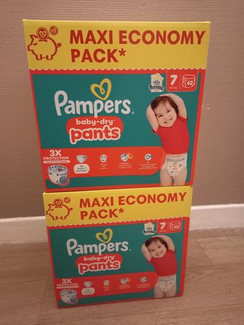 Pampers baby dry Pants taille 7(124 couches)