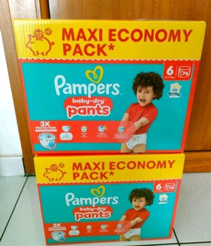 2 cartons Pampers pants taille 6