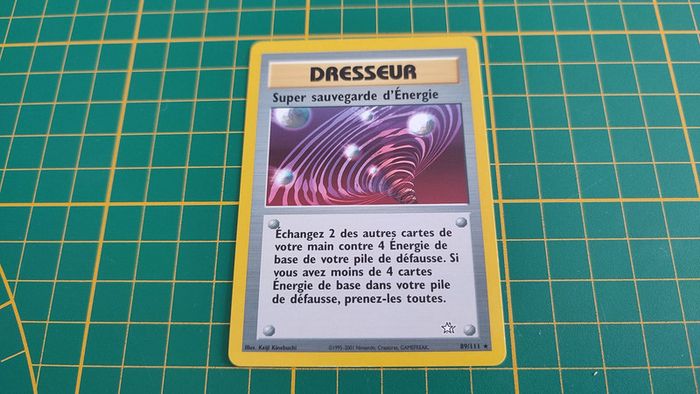 89/111 Carte Pokémon Dresseur Super sauvegarde d'énergie 89/111 rare Wizards Néo genesis #C60