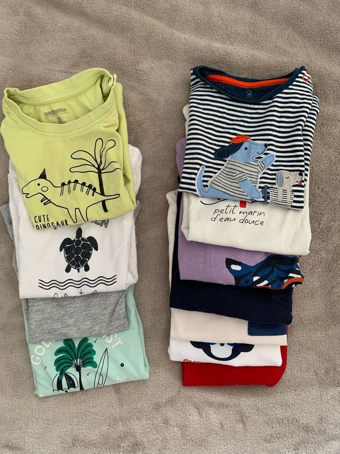 Lot de 7 t-shirt MC et 4 débardeurs 36 mois