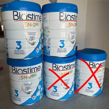 Lots 3 boîtes de lait