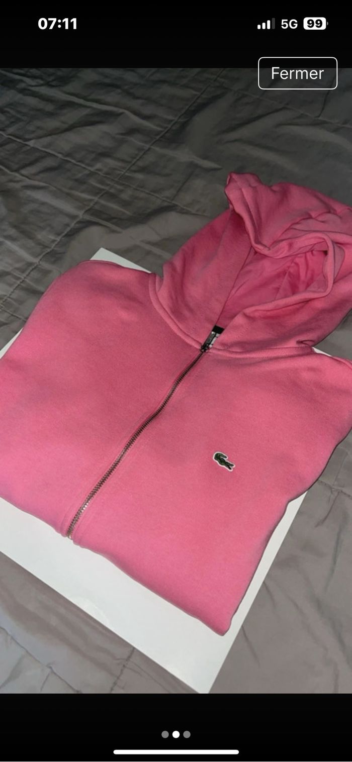 Veste Lacoste rose - photo numéro 2