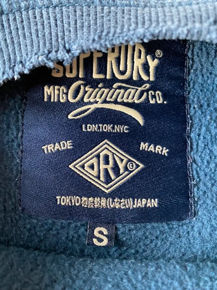 Sweat bleu superdry - photo numéro 2