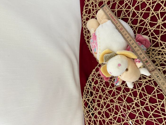 Doudou boule vache DOUDOU ET COMPAGNIE Les Z'amigolos Pistache fleurs rose - photo numéro 3