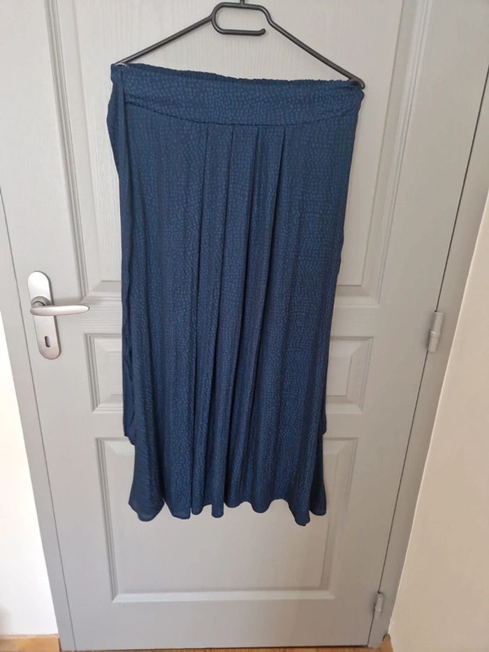 Jupe longue très légère bleu taille 42 Camaïeu - photo numéro 2