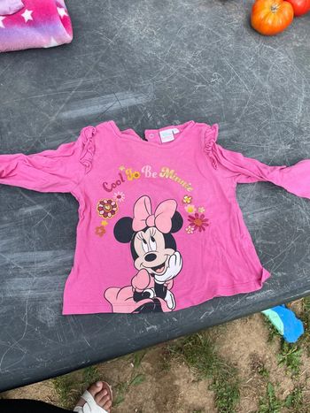 Maillot manches longues Minnie fille 12 mois
