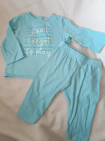 🎀 pyjamas deux pièces bleu taille 6 mois tex 🎀