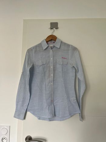 Chemise bleu à rayures Pepe Jeans
