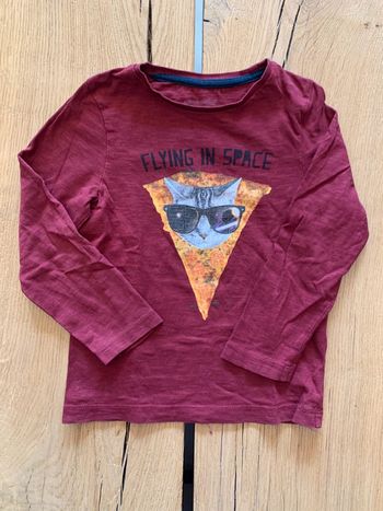 Tee-shirt manches longues bordeaux   garçon 5 ans Orchestra