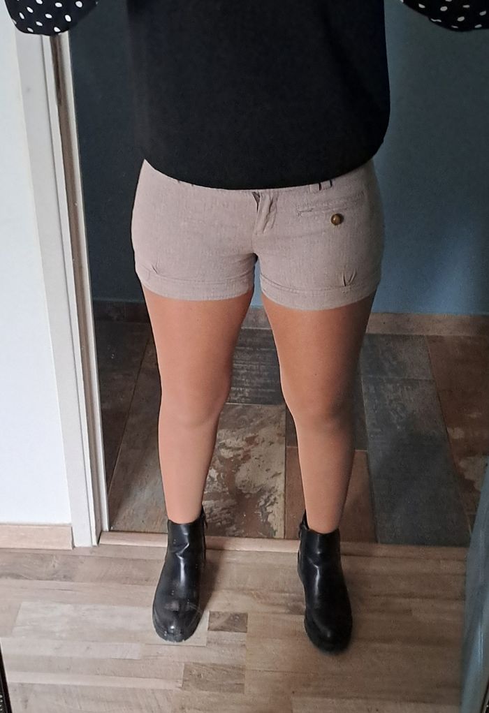 Short marron 100% coton femmes Jennyfer taille 38 - photo numéro 4