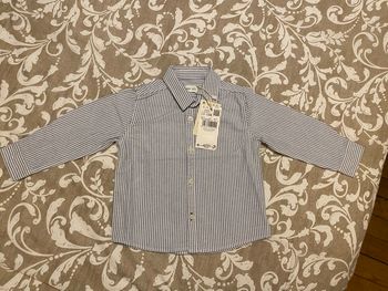 Chemise à rayures / neuve 86 cm
