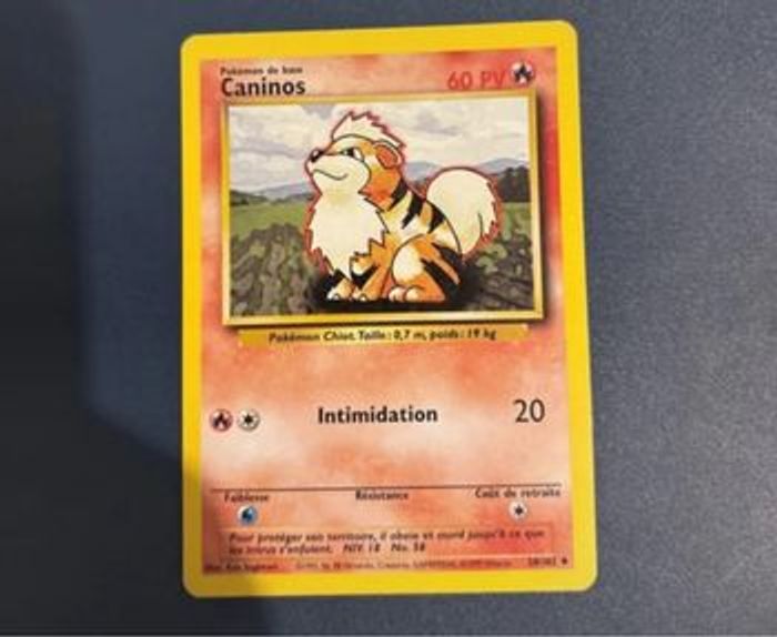 Carte Pokémon Wizards Caninos 28/102 Set de base