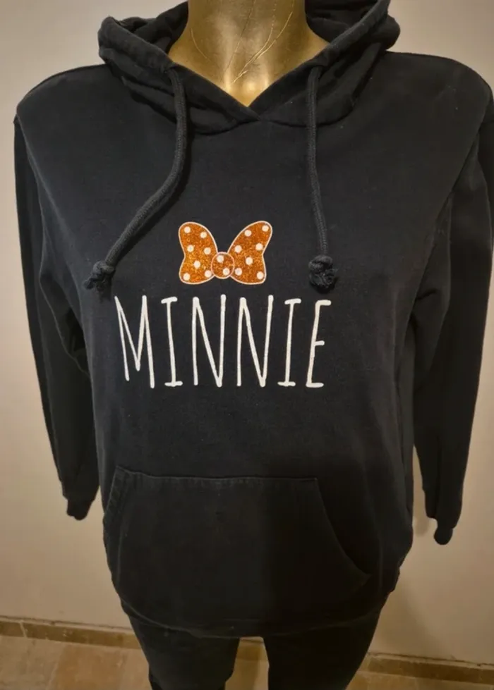 Sweat à capuches noir disney minnie taille m - photo numéro 3