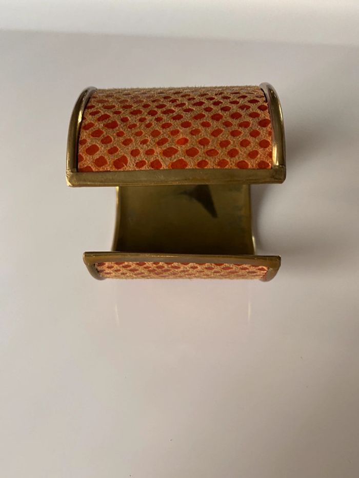 Bracelet manchette fantaisie aspect cuir - photo numéro 5