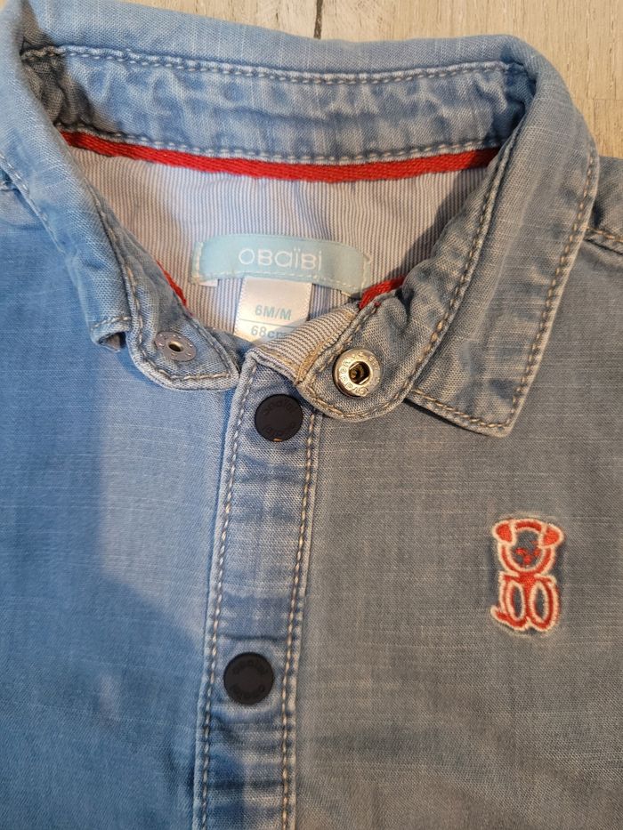 Chemise manches longues bébé 6 mois - photo numéro 2