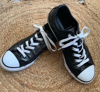 Basket noir pailletées Converse taille 37