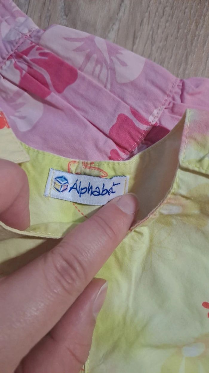 Lot de 2 robes estivales taille 3 mois bébé fille - photo numéro 2