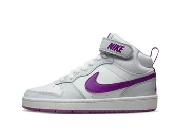 Nike Court Borough Mid 2 GS 'Pure Platinum Vivid Purple'