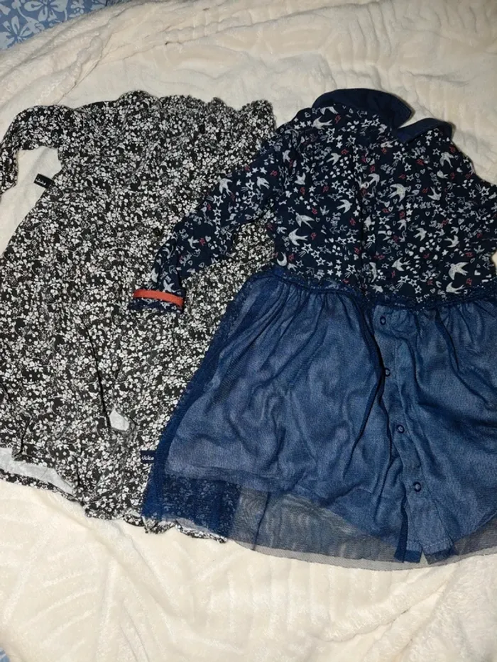 Lot de 2 robes IKKS 2 ans 86cm manches longues - photo numéro 6