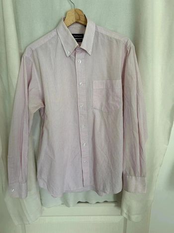 Chemise rayée rose