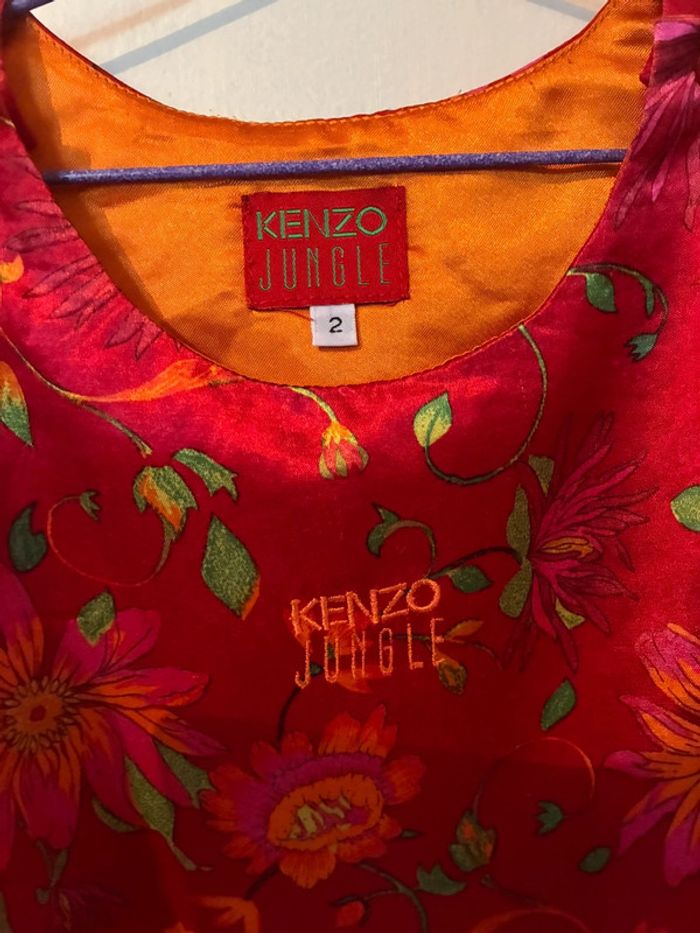 Magnifique robe en soie Kenzo, taille 2 ans, Kenzo Jungle. - photo numéro 6