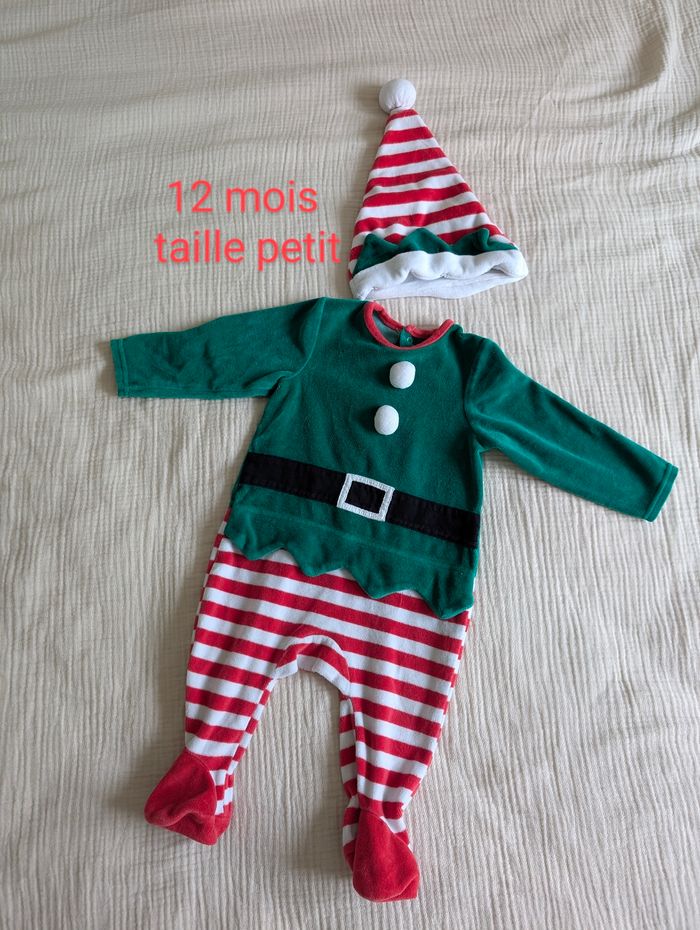 Ensemble pyjama lutin 12 mois (taille petit)