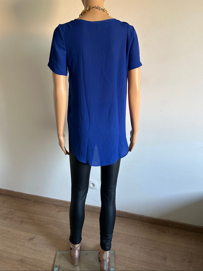 Blouse bleue à manches courtes Morgan taille 36 jamais portée - photo numéro 6