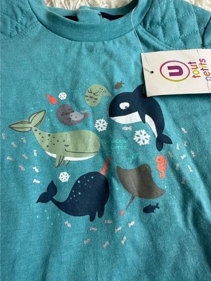 T-shirt manches longues U taille 9 mois - photo numéro 2
