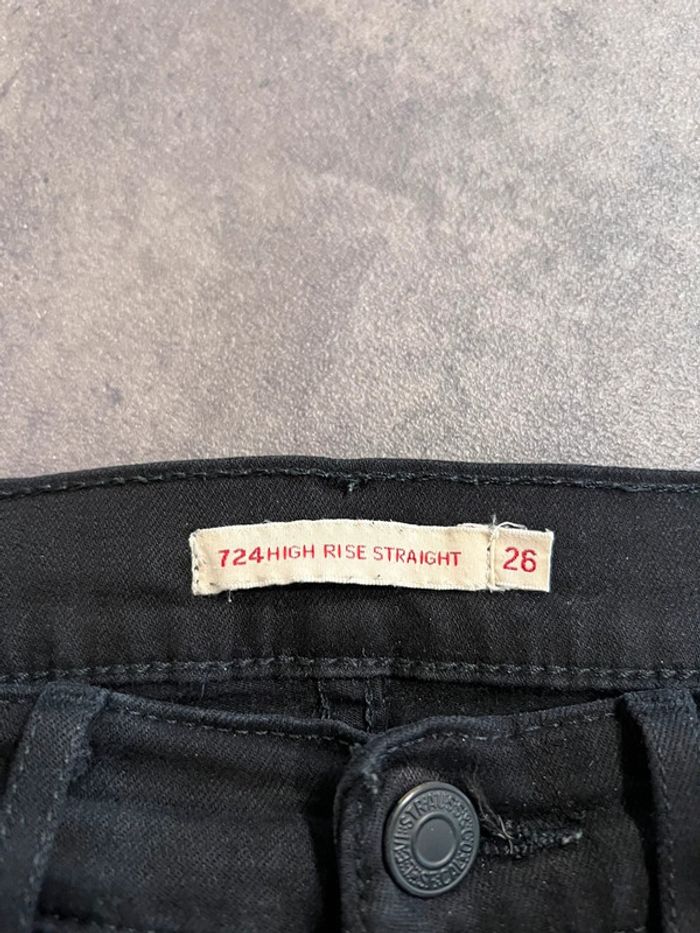 Jean levi’s 724 high rise straight w26 l28 noir premium - photo numéro 5