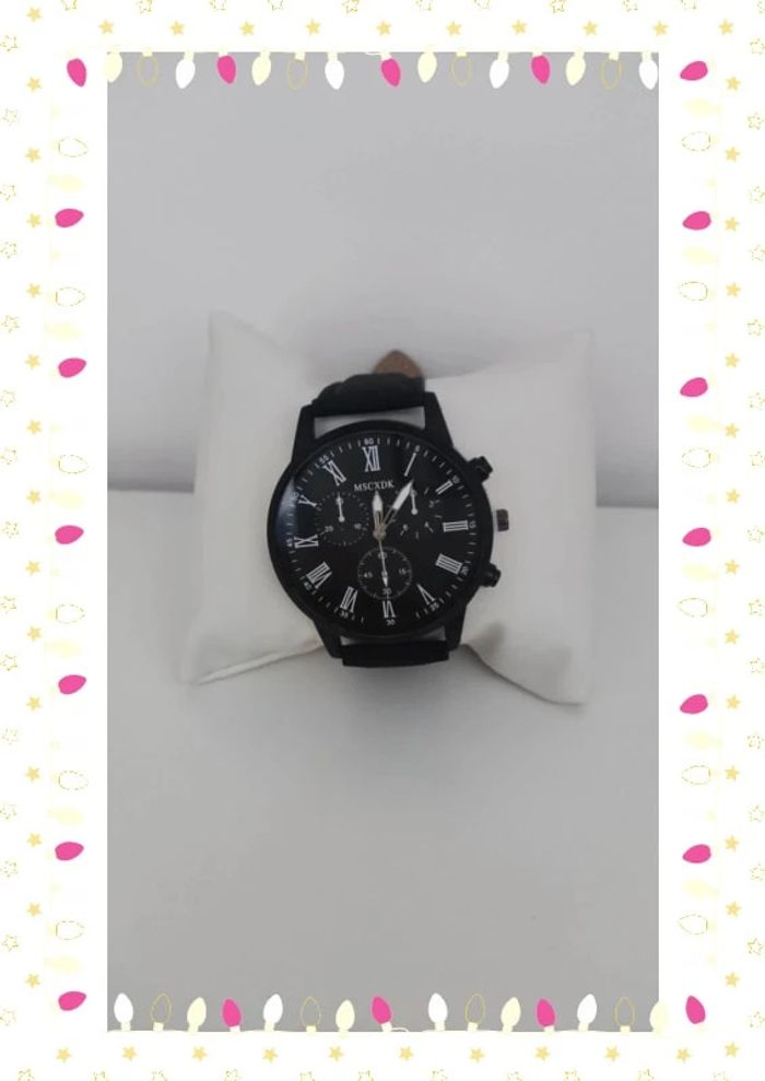 Montre pour homme a quartz noire - photo numéro 5