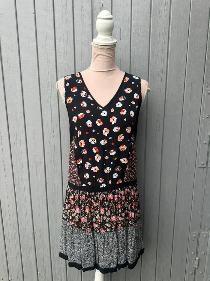 Robe été sans manches coloré fleuri etam 38/M