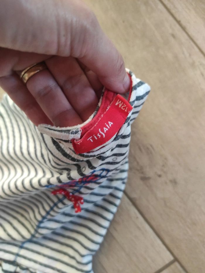 Robe courte marinière 12 mois neuve - photo numéro 3